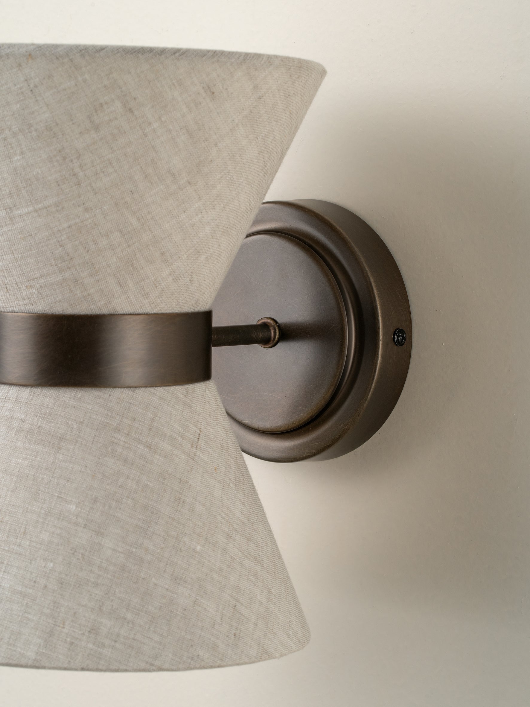 Renwick - linen and bronze wall light | Wall Light | Lights & Lamps Inc | Modern Affordable Designer Lighting | USA