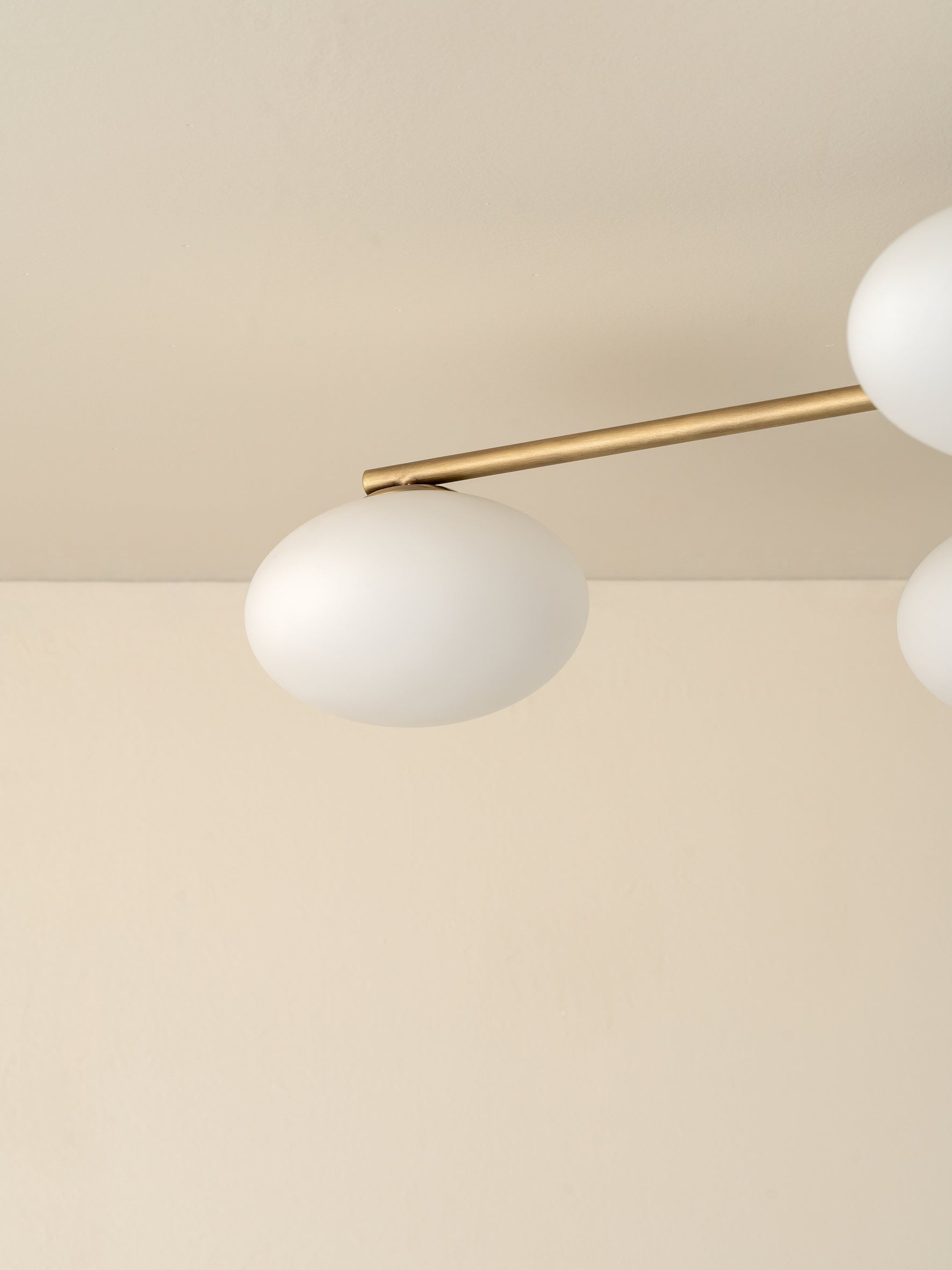 Imperial - 8 light aged brass and opal flush pendant | Ceiling Light | Lights & Lamps Inc | Modern Affordable Designer Lighting | USA