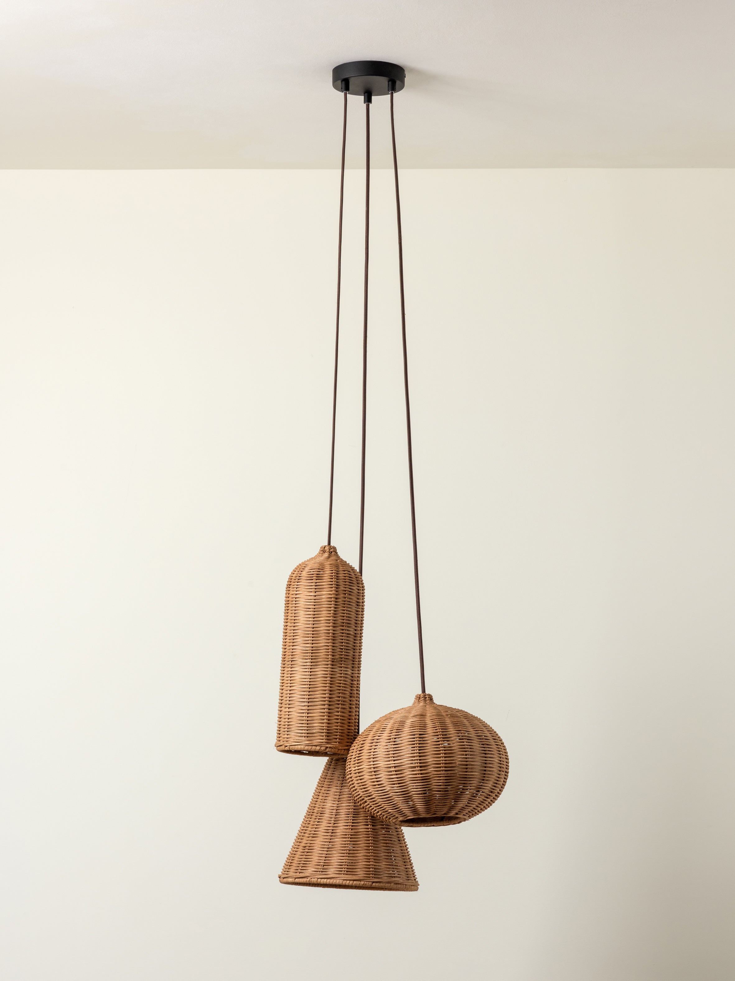 Aditi - 3 light rattan pendant | Ceiling Light | Lights & Lamps Inc | Modern Affordable Designer Lighting | USA