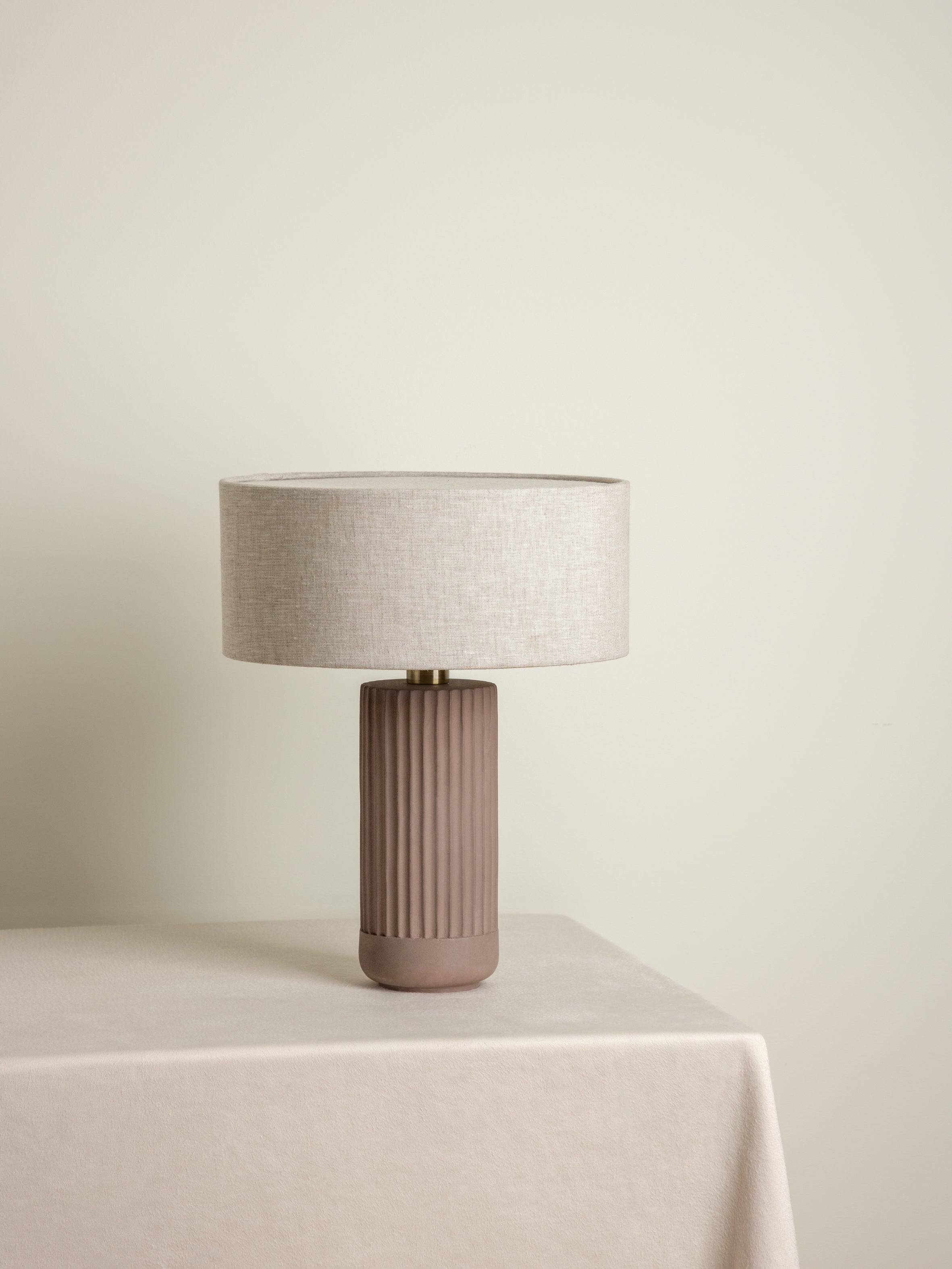 Avero - taupe ribbed concrete table lamp | Table Lamp | Lights & Lamps Inc | Modern Affordable Designer Lighting | USA