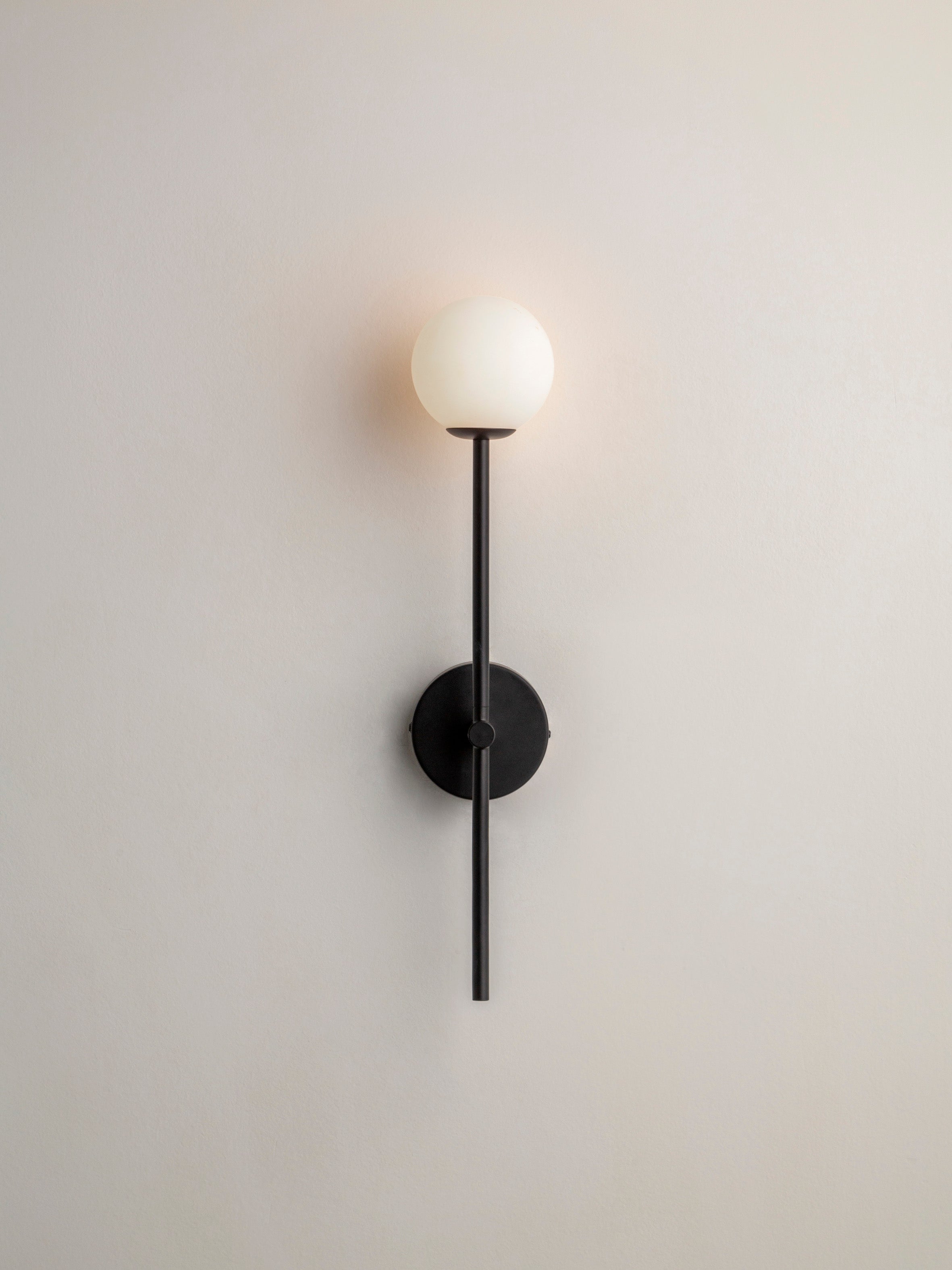 Chelso - matt black and opal wall light | Wall Light | Lights & Lamps Inc | Modern Affordable Designer Lighting | USA