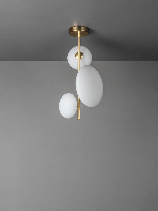 Imperial - 3 light brass and opal pendant | Ceiling Light | Lights & Lamps Inc | Modern Affordable Designer Lighting | USA