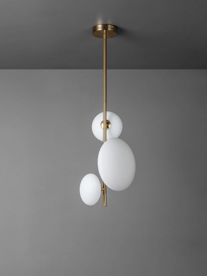 Imperial - 3 light brass and opal pendant | Ceiling Light | Lights & Lamps Inc | Modern Affordable Designer Lighting | USA