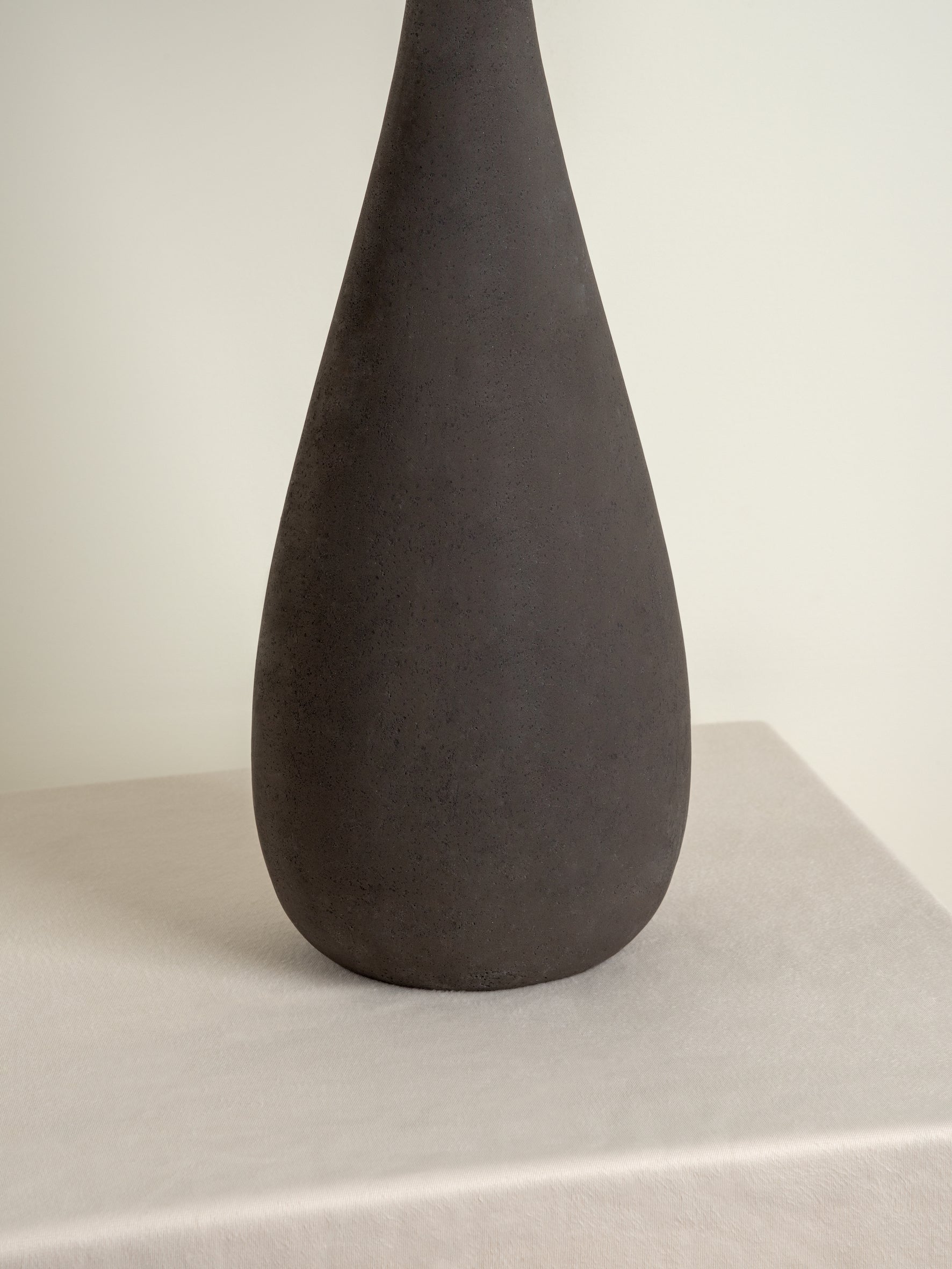 Miata - charcoal concrete and rattan table lamp | Table Lamp | Lights & Lamps Inc | Modern Affordable Designer Lighting | USA