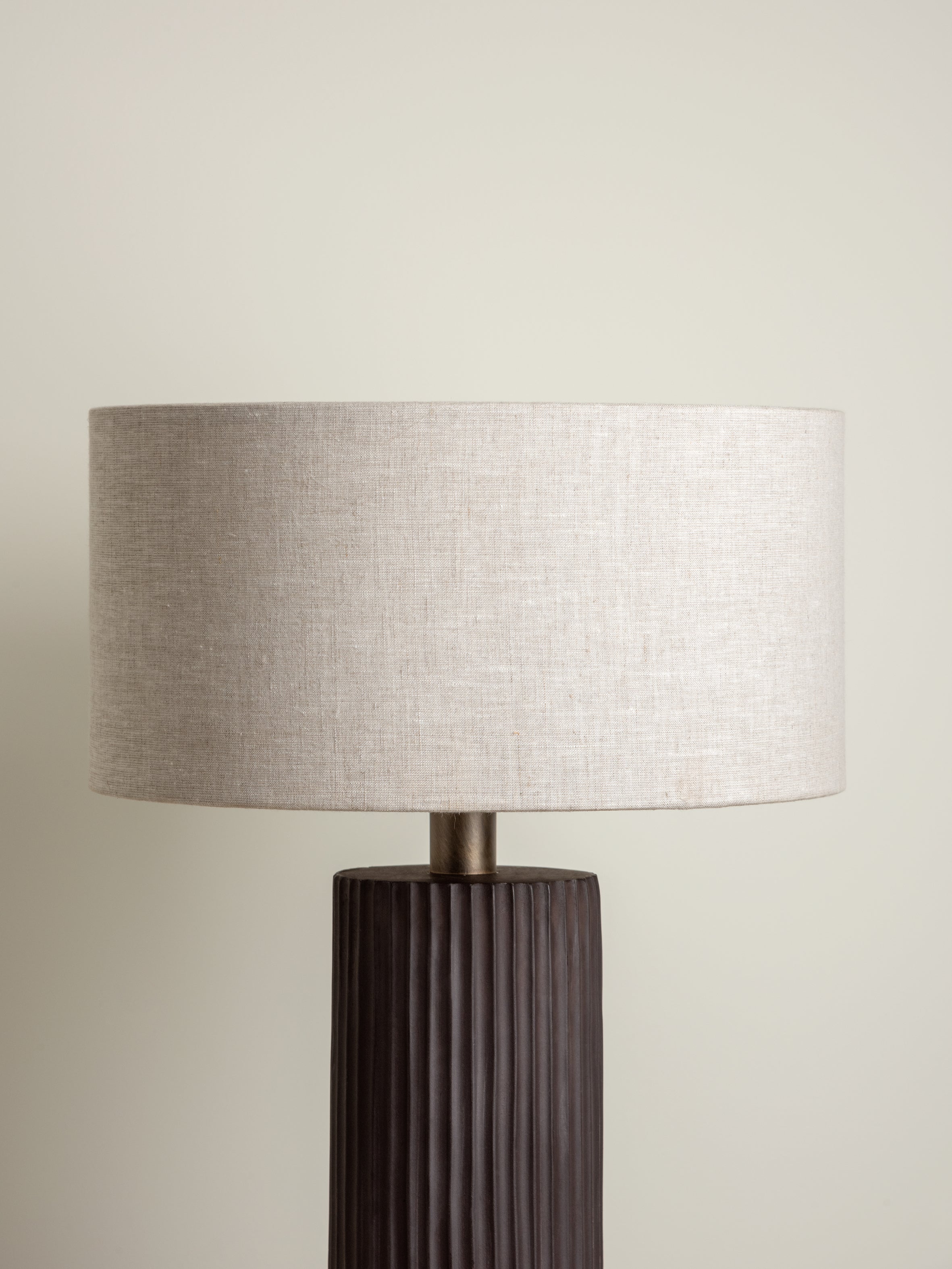 Nitara - chocolate ribbed concrete table lamp | Table Lamp | Lights & Lamps Inc | Modern Affordable Designer Lighting | USA