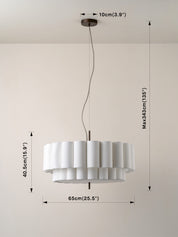 Folia - large scalloped natural linen pendant | Ceiling Light | Lights & Lamps Inc | Modern Affordable Designer Lighting | USA