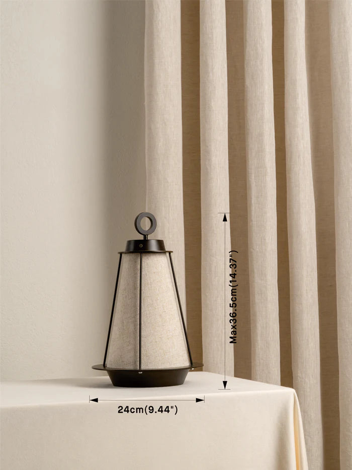 Lanterna - bronze and linen rechargeable table lamp | Table lamp | lights & lamps | US | Modern affordable designer lighting