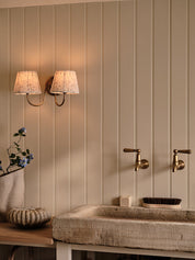 Ashbury double aged brass wall light | Wall Light | Lights & Lamps | UK | Modern Affordable Designer Lighting