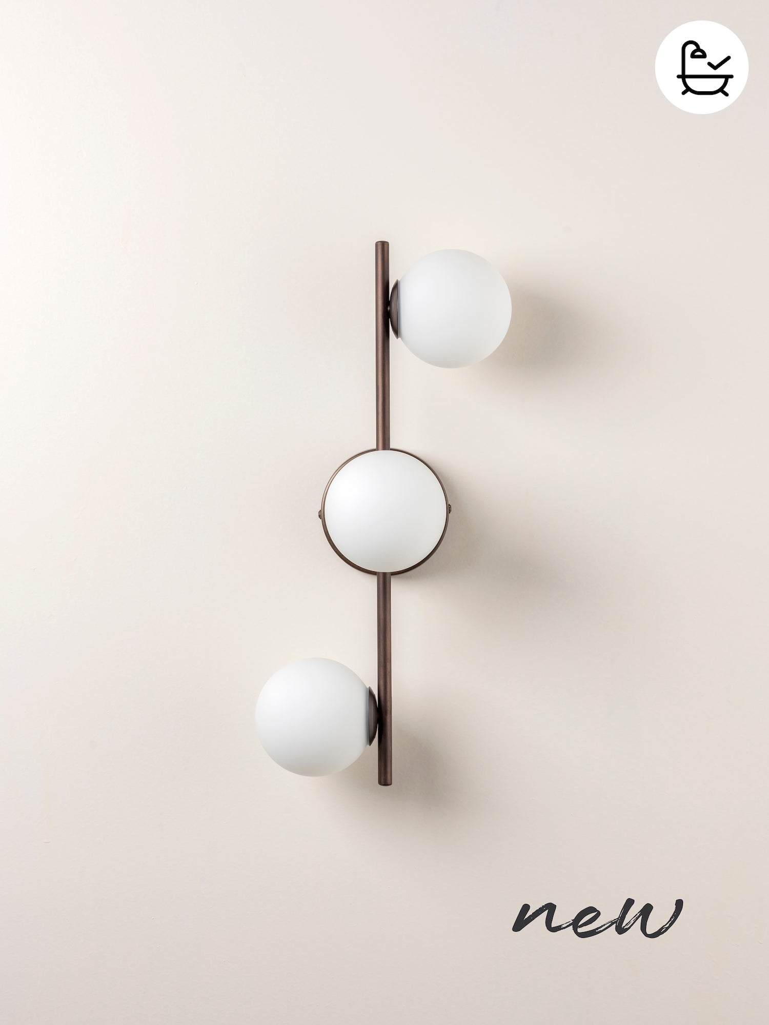 Coro - 3 light bronze and opal ceiling / wall | Ceiling Light | Lights & Lamps Inc | USA