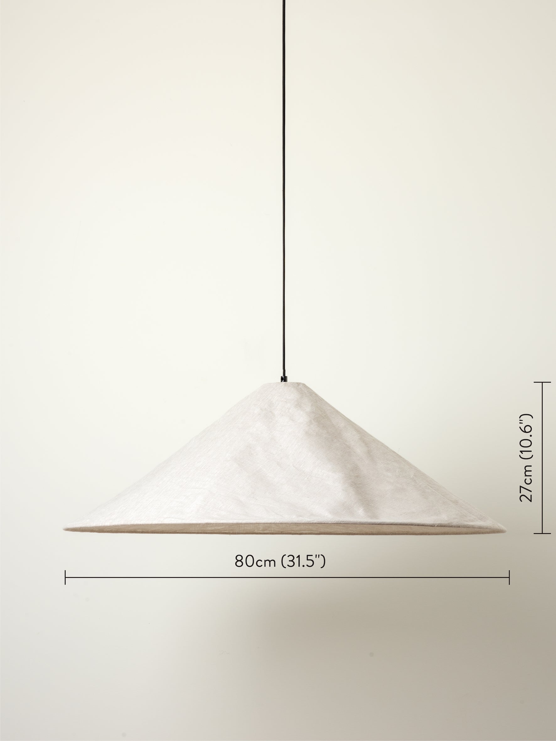 Siya - collapsible oversized linen lampshade