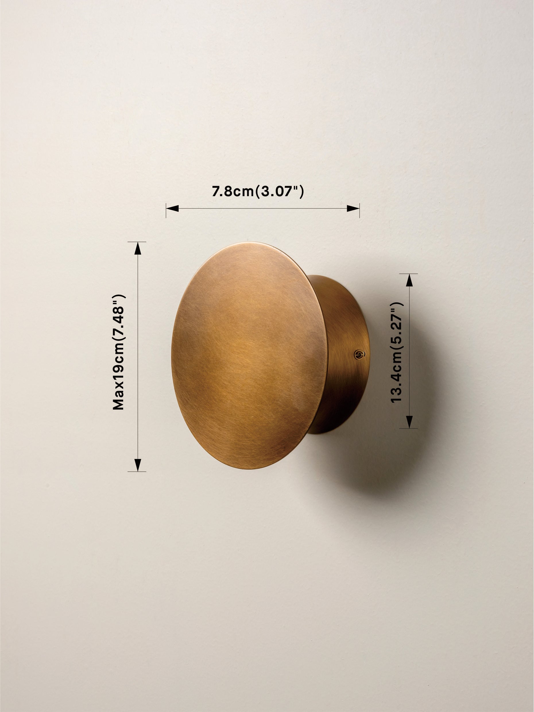 Santi - LED adjustable aged brass disc wall light | Wall Light | lights&lamps | UK | Modern Affordable Designer Lighting