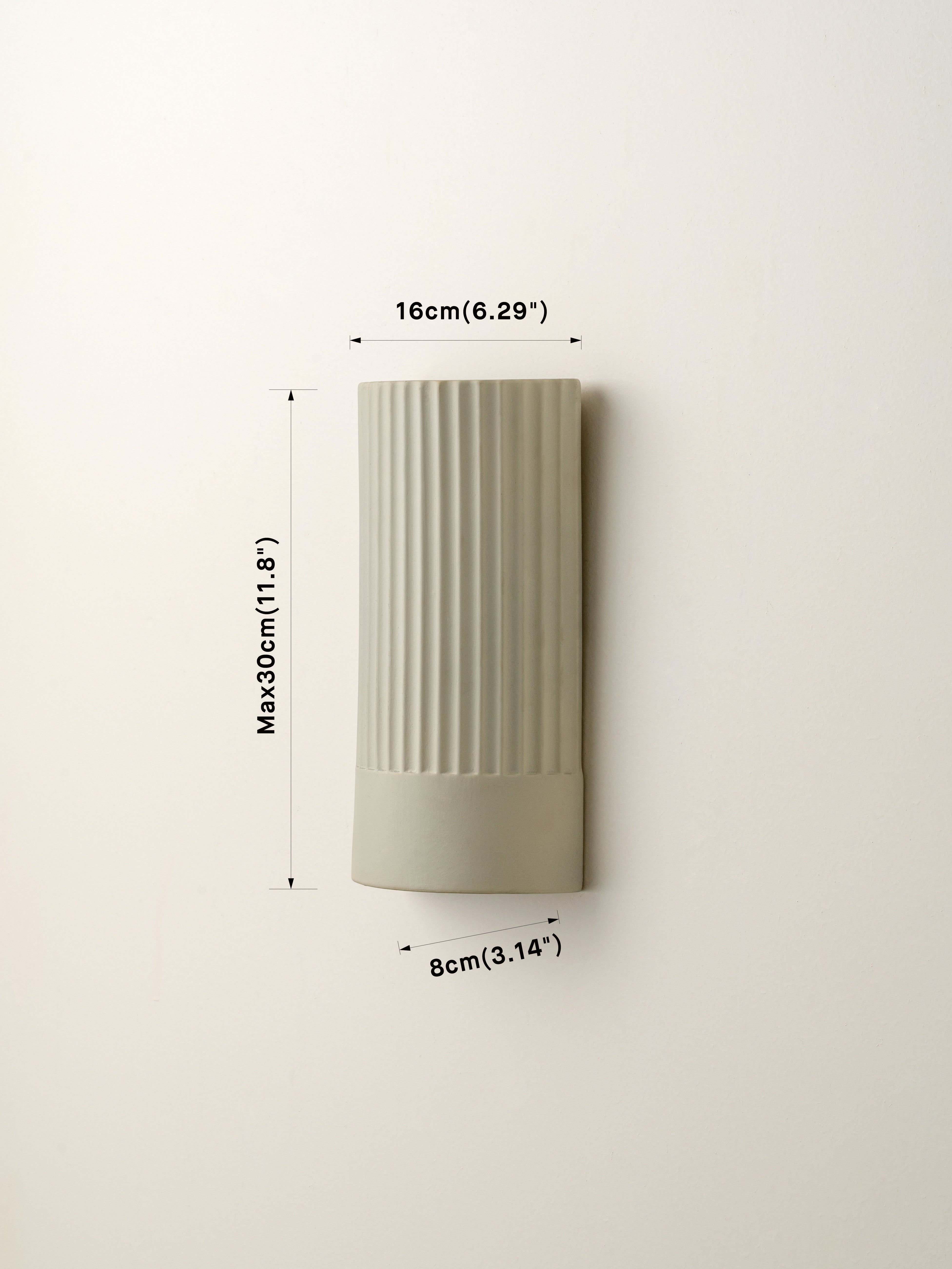 Enza - warm white  ribbed concrete wall light | Wall Light | Lights & Lamps Inc | Modern Affordable Designer Lighting | USA