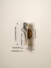 Calla - 2 light Calacatta marble and aged brass wall light