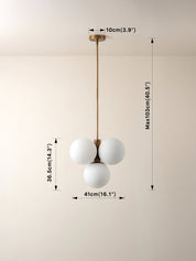 Boule - 4 light brass and opal pendant light | Ceiling Light | lights&lamps | UK | Modern Affordable Designer Lighting