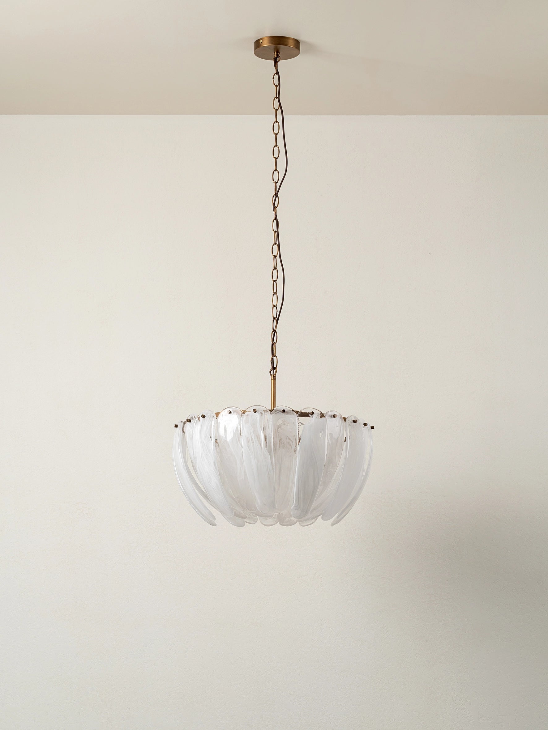 Astera - 4 light alabaster curved glass chandelier | Chandelier | lights & lamps | US | Modern affordable designer lighting