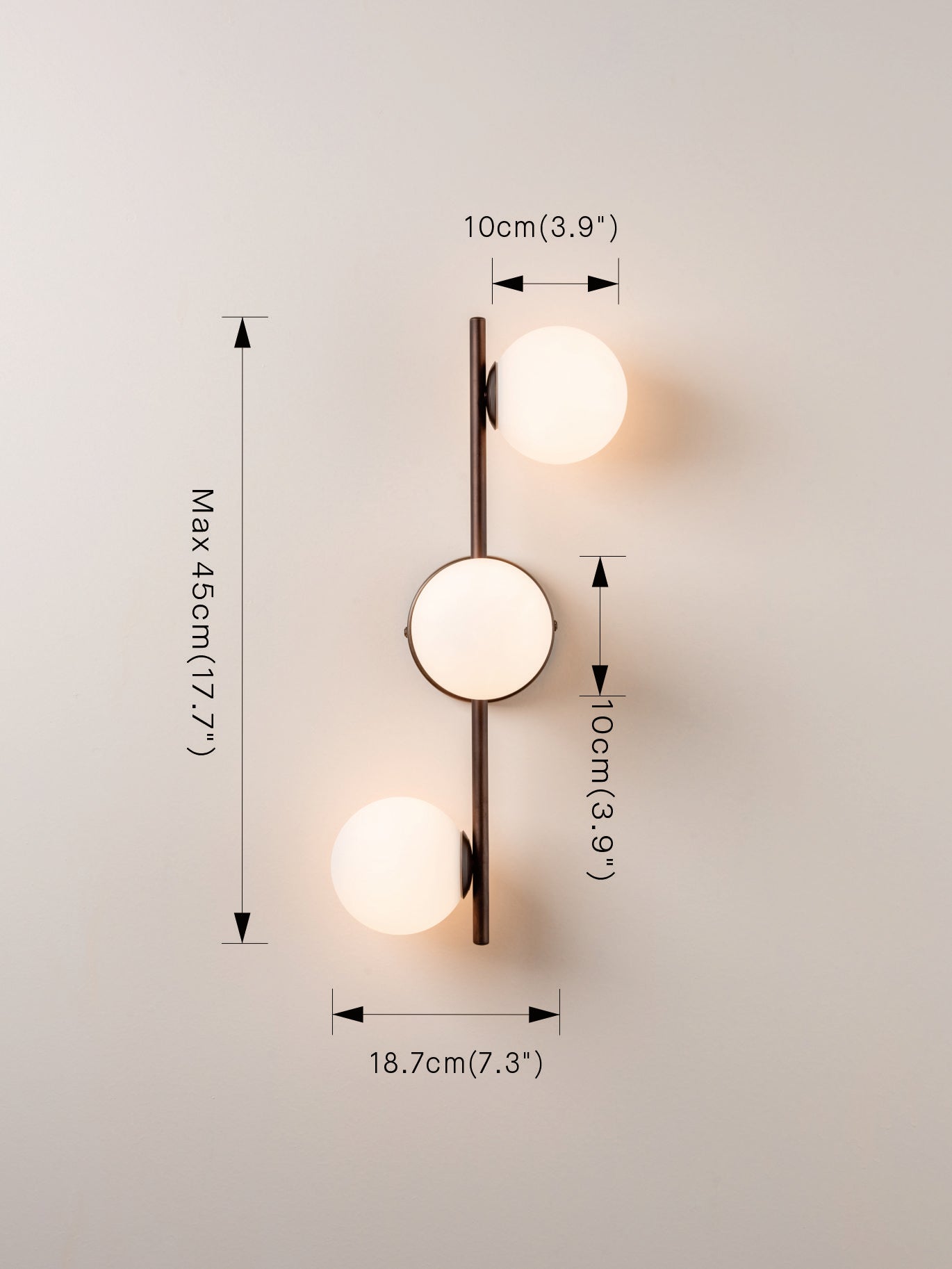 Coro - 3 light bronze and opal ceiling / wall | Ceiling Light | lights&lamps | UK | Modern Affordable Designer Lighting