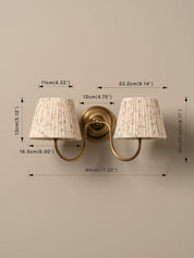 Ashbury double aged brass wall light | Wall Light | Lights & Lamps | UK | Modern Affordable Designer Lighting