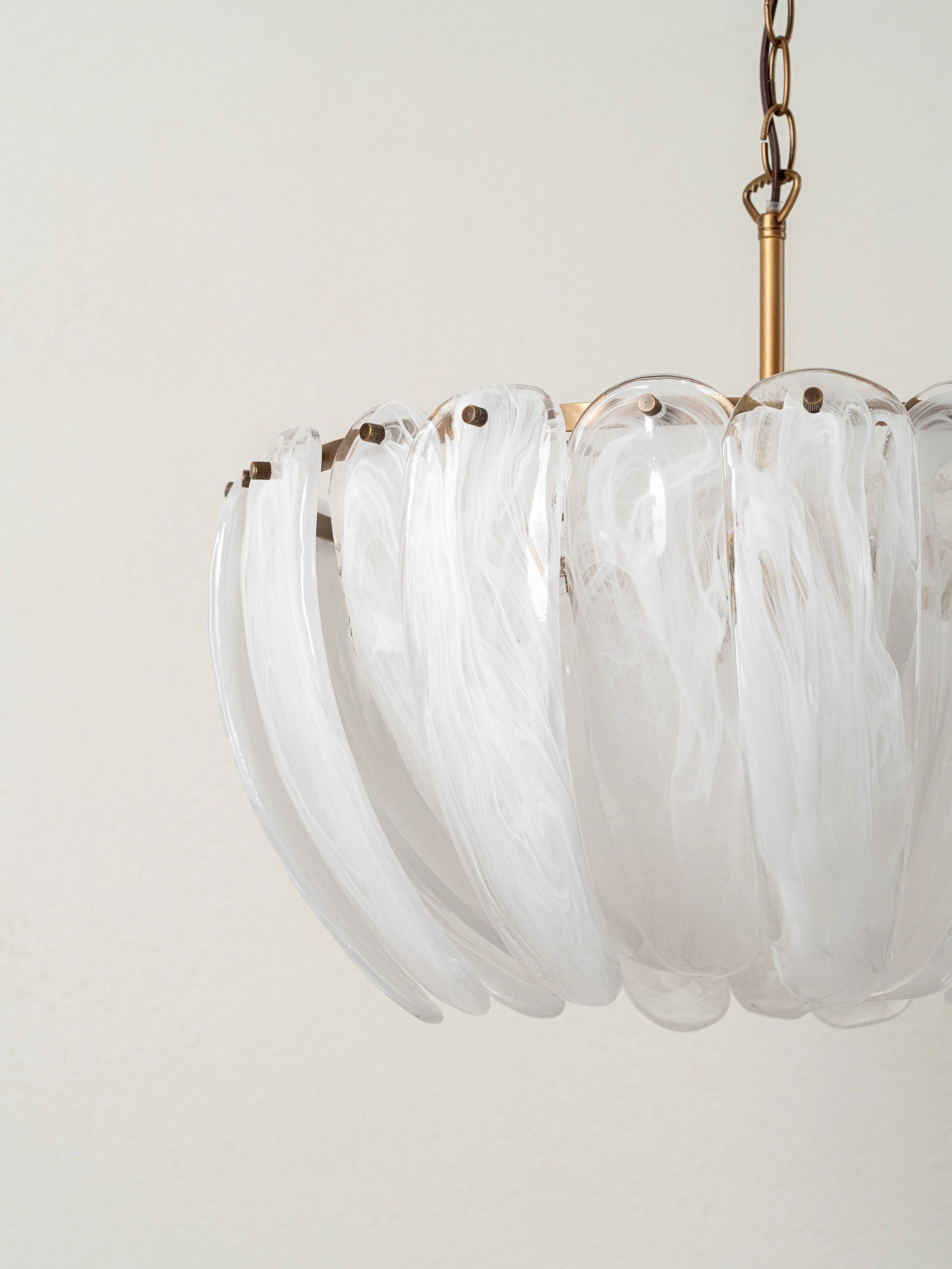 Astera - 4 light alabaster curved glass chandelier | Chandelier | lights & lamps | US | Modern affordable designer lighting