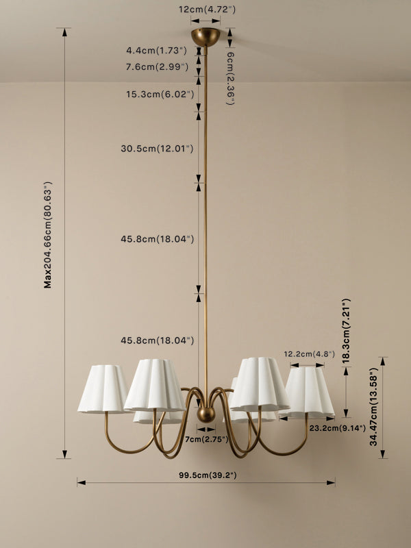 Aston aged brass chandelier | Chandelier | lights&lamps | UK | Modern Affordable Designer Lighting