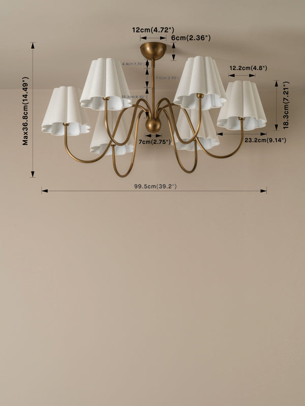 Aston aged brass chandelier | Chandelier | lights&lamps | UK | Modern Affordable Designer Lighting