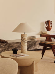 Barola - large white marble cylinder table lamp | Table lamp | lights & lamps | US | Modern affordable designer lighting