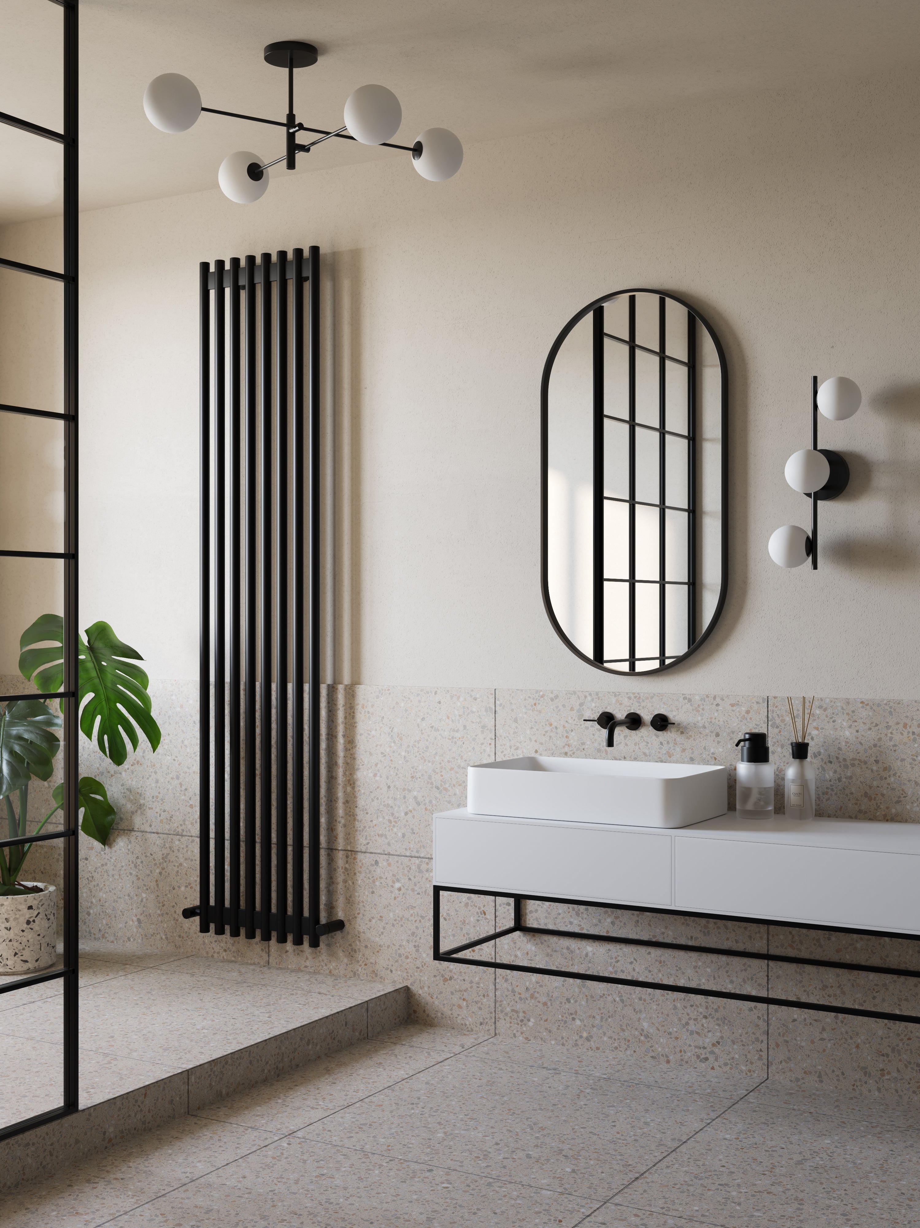 Chelvara - 4 light matt black and opal flush | Ceiling Light | lights&lamps | UK | Modern Affordable Designer Lighting