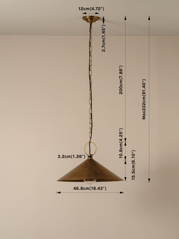 Bladen large aged brass pendant | Ceiling Light | Lights & Lamps | UK | Modern Affordable Designer Lighting