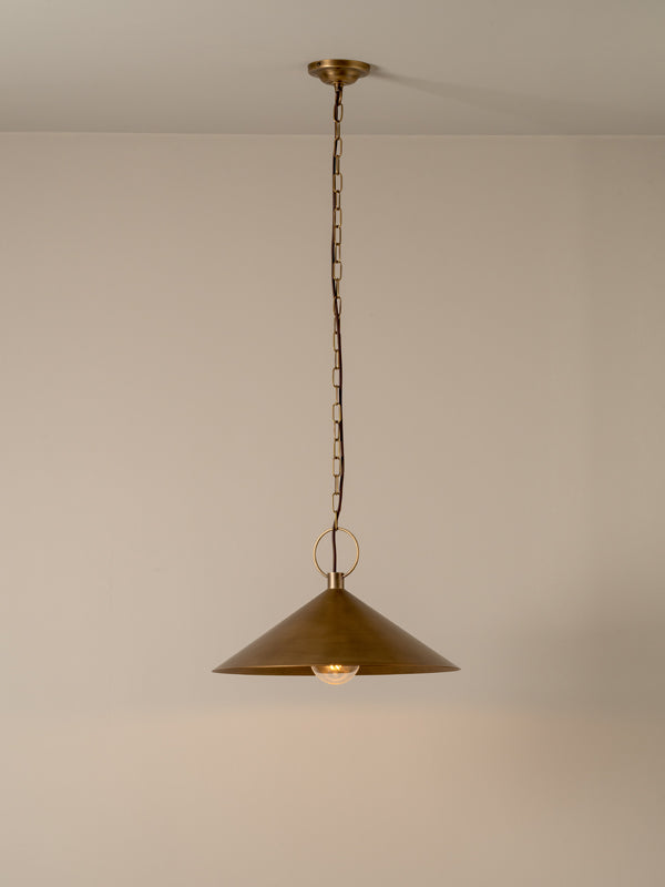 Bladen large aged brass pendant | Ceiling Light | Lights & Lamps | UK | Modern Affordable Designer Lighting