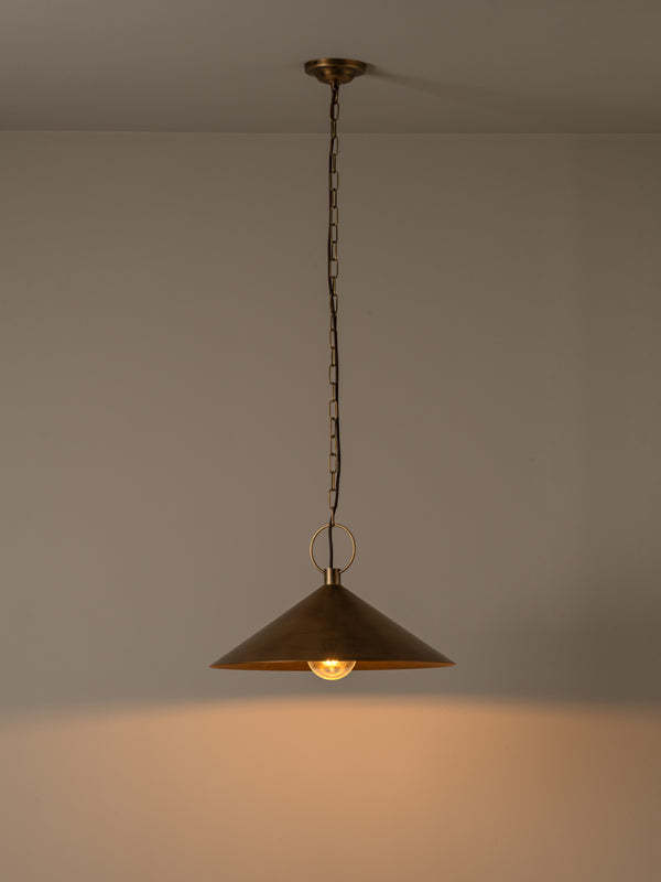 Bladen large aged brass pendant | Ceiling Light | Lights & Lamps | UK | Modern Affordable Designer Lighting