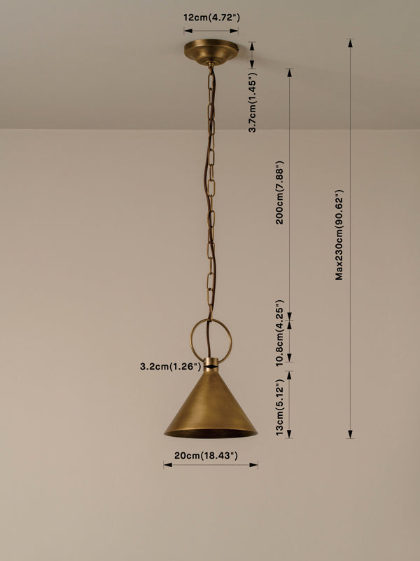 Bladen small aged brass pendant | Ceiling Light | Lights & Lamps | UK | Modern Affordable Designer Lighting