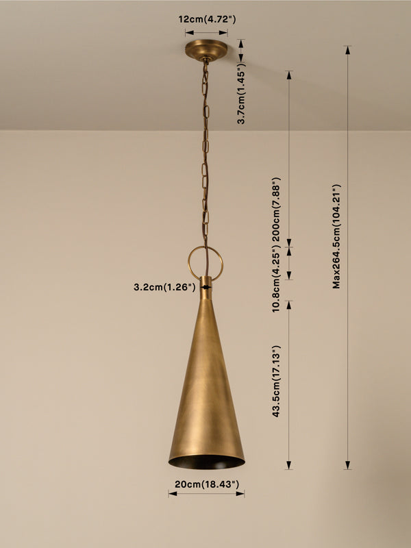 Bladen tall aged brass pendant | Ceiling Light | Lights & Lamps | UK | Modern Affordable Designer Lighting