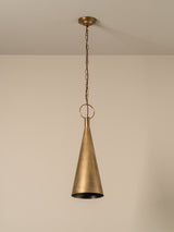 Bladen tall aged brass pendant