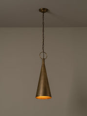 Bladen tall aged brass pendant | Ceiling Light | Lights & Lamps | UK | Modern Affordable Designer Lighting
