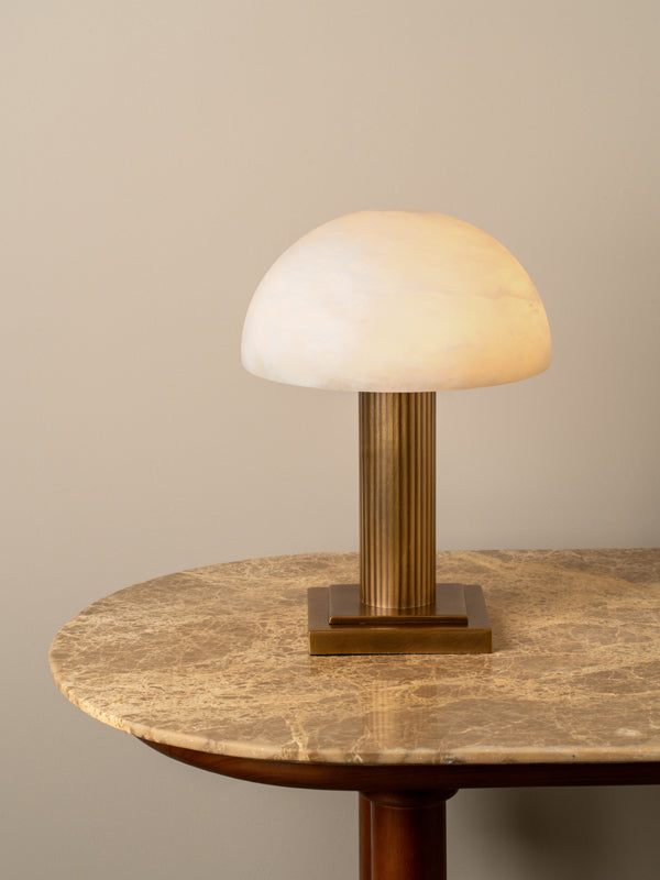 Bollow aged brass table lamp | Table Lamp | Lights & Lamps | UK | Modern Affordable Designer Lighting