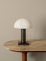 Bollow bronze table lamp