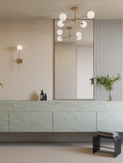Chelvara - 4 light brass and opal flush | Ceiling Light | lights&lamps | UK | Modern Affordable Designer Lighting