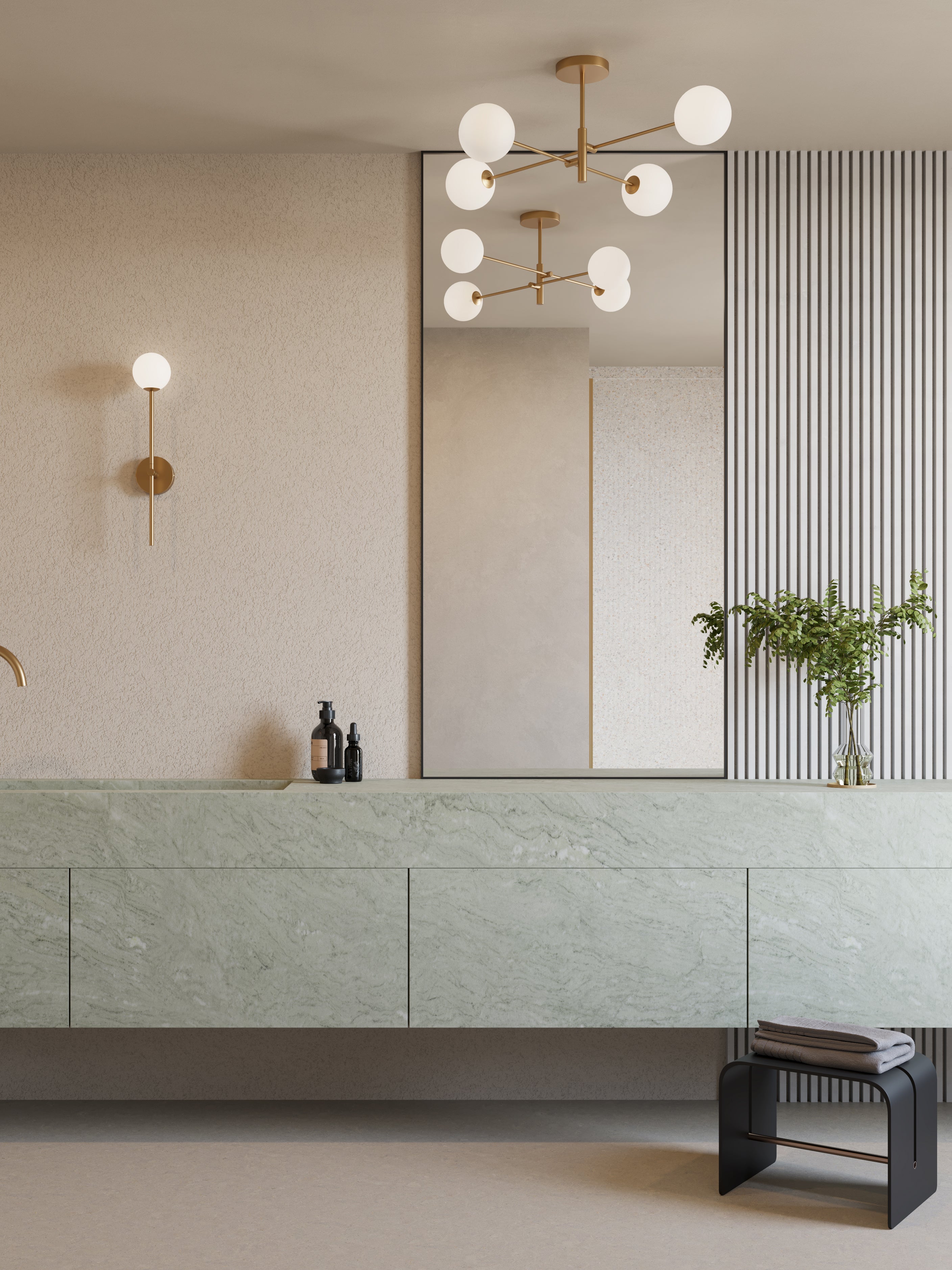 Chelvara - 4 light brass and opal flush | Ceiling Light | lights&lamps | UK | Modern Affordable Designer Lighting