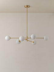 Chelso - 6 light brass and opal pendant | Ceiling Light | Lights & Lamps | USA | Modern Affordable Designer Lighting