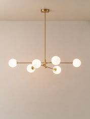 Chelso - 6 light brass and opal pendant | Ceiling Light | Lights & Lamps | USA | Modern Affordable Designer Lighting