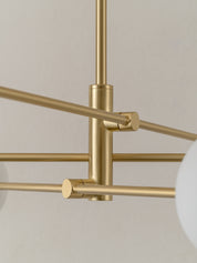 Chelso - 6 light brass and opal pendant | Ceiling Light | Lights & Lamps | USA | Modern Affordable Designer Lighting