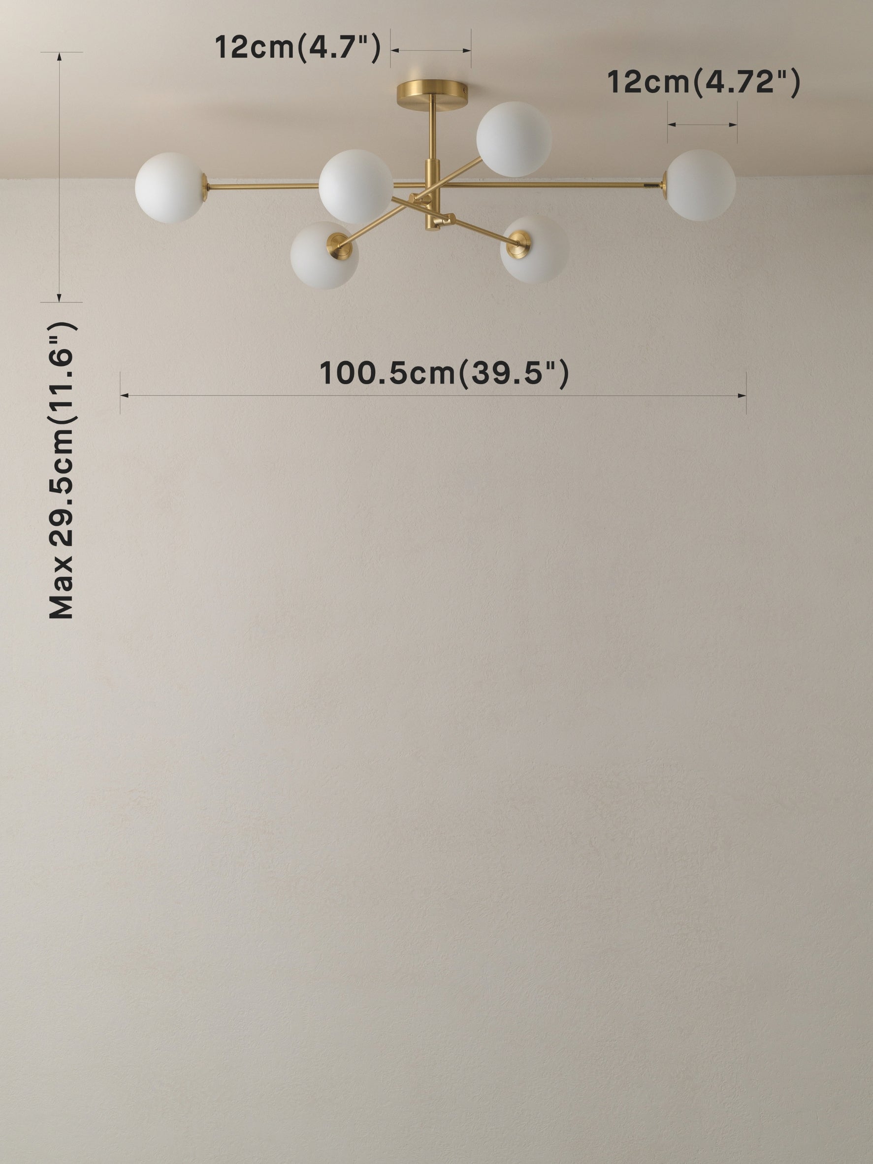 Chelso - 6 light brass and opal pendant | Ceiling Light | Lights & Lamps | USA | Modern Affordable Designer Lighting