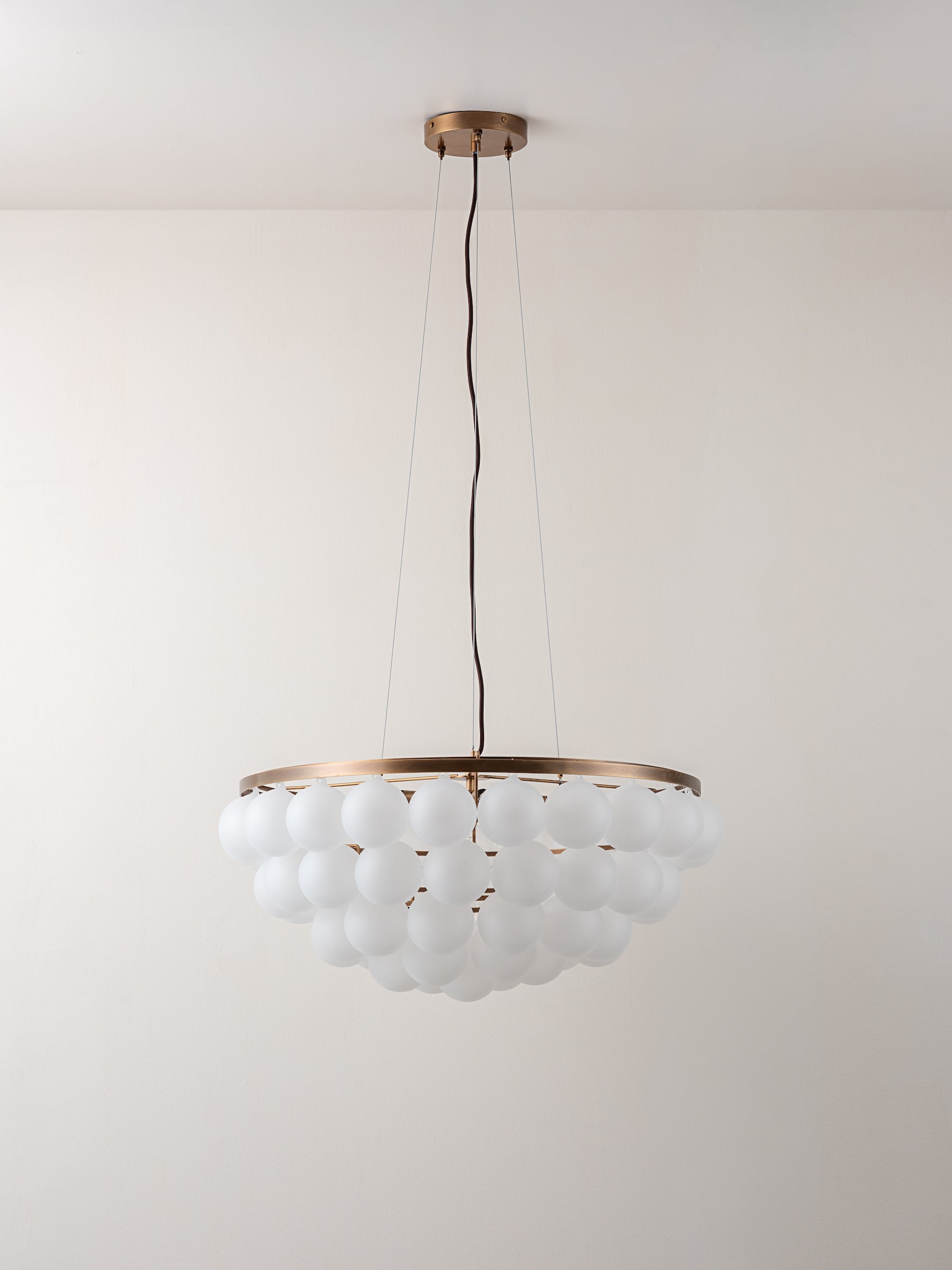 Cloudia - 5 Light large white frosted brass chandelier | Chandelier | Lights &amp; Lamps Inc | Modern Affordable Designer Lighting | USA