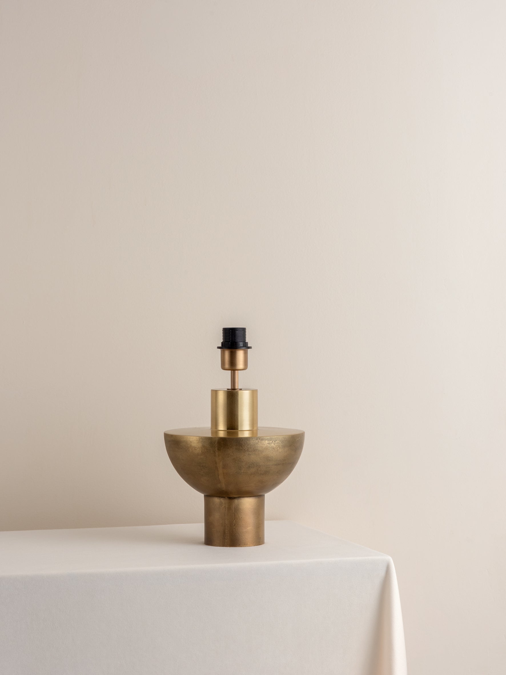 Editions brass lamp with + walnut wood shade | Table Lamp | Lights & Lamps Inc | Modern Affordable Designer Lighting | USA