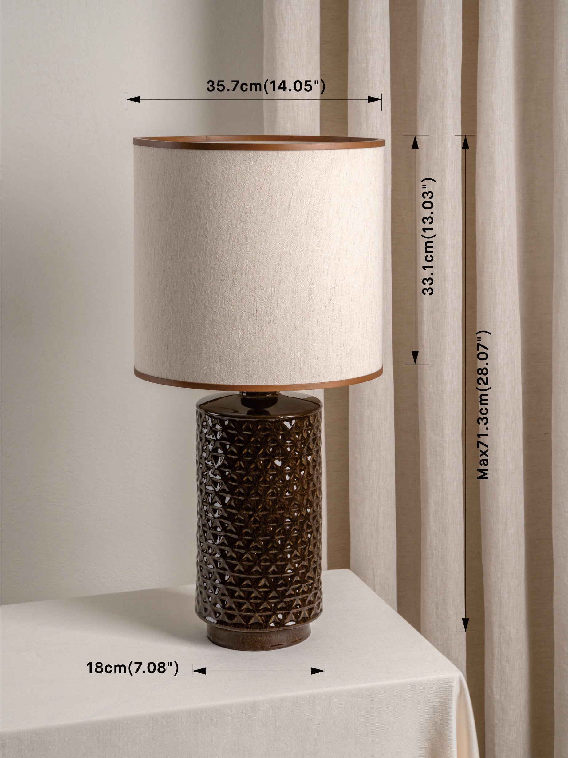 Filaree - tall brown glazed ceramic table lamp | Table lamp | lights & lamps | US | Modern affordable designer lighting
