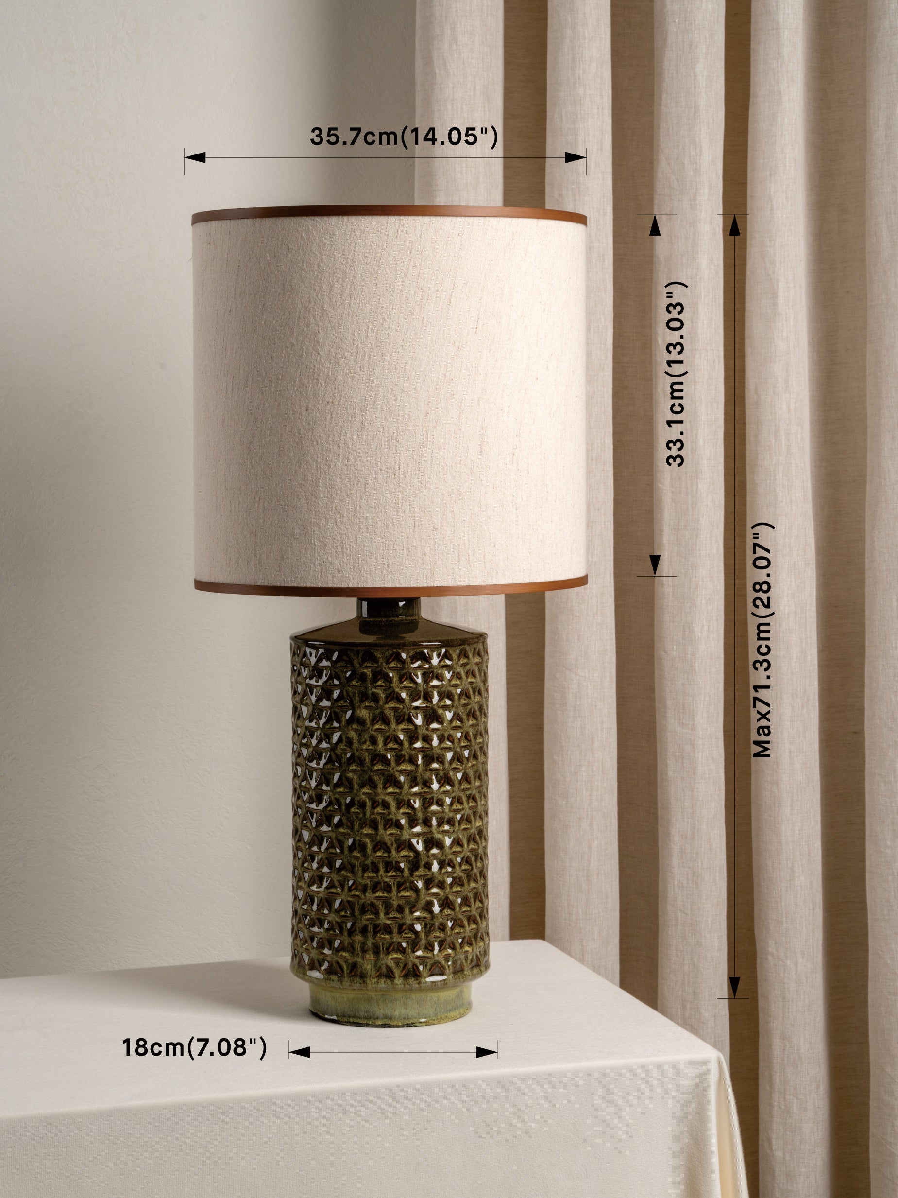 Filaree - tall green glazed ceramic table lamp | Table lamp | lights & lamps | US | Modern affordable designer lighting