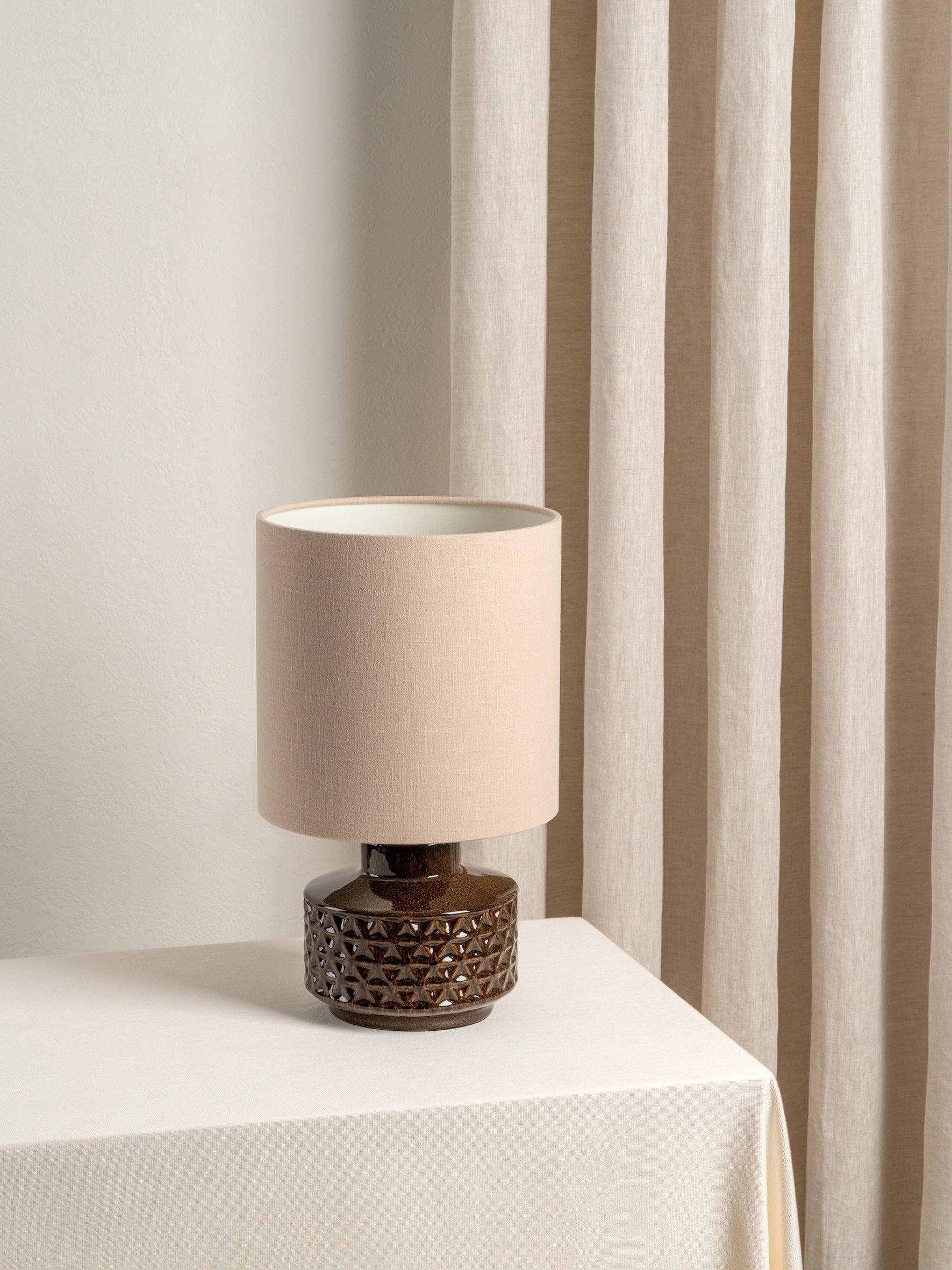 Filaree - short brown glazed ceramic table lamp | Table lamp | lights & lamps | US | Modern affordable designer lighting