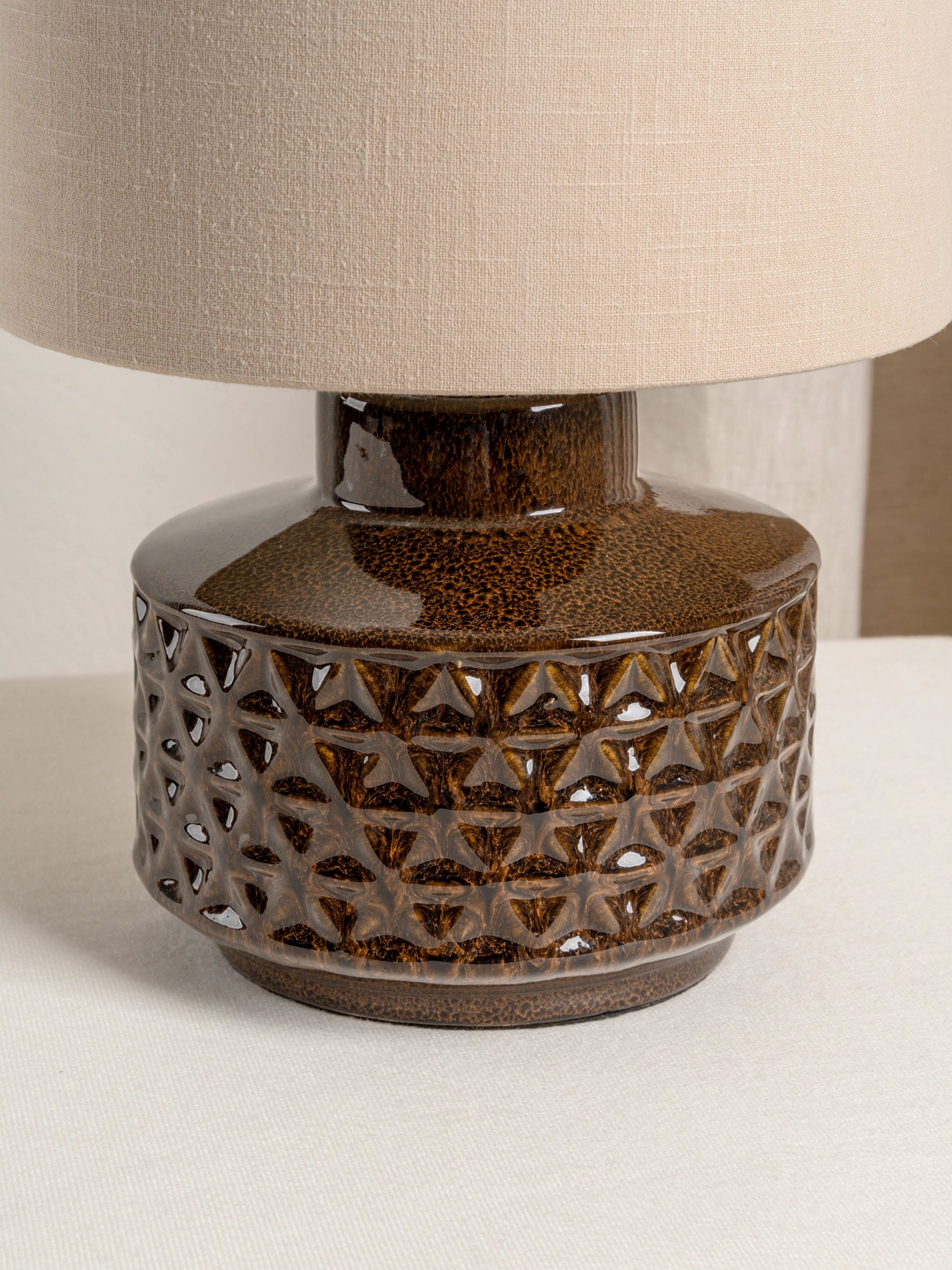 Filaree - short brown glazed ceramic table lamp | Table lamp | lights & lamps | US | Modern affordable designer lighting