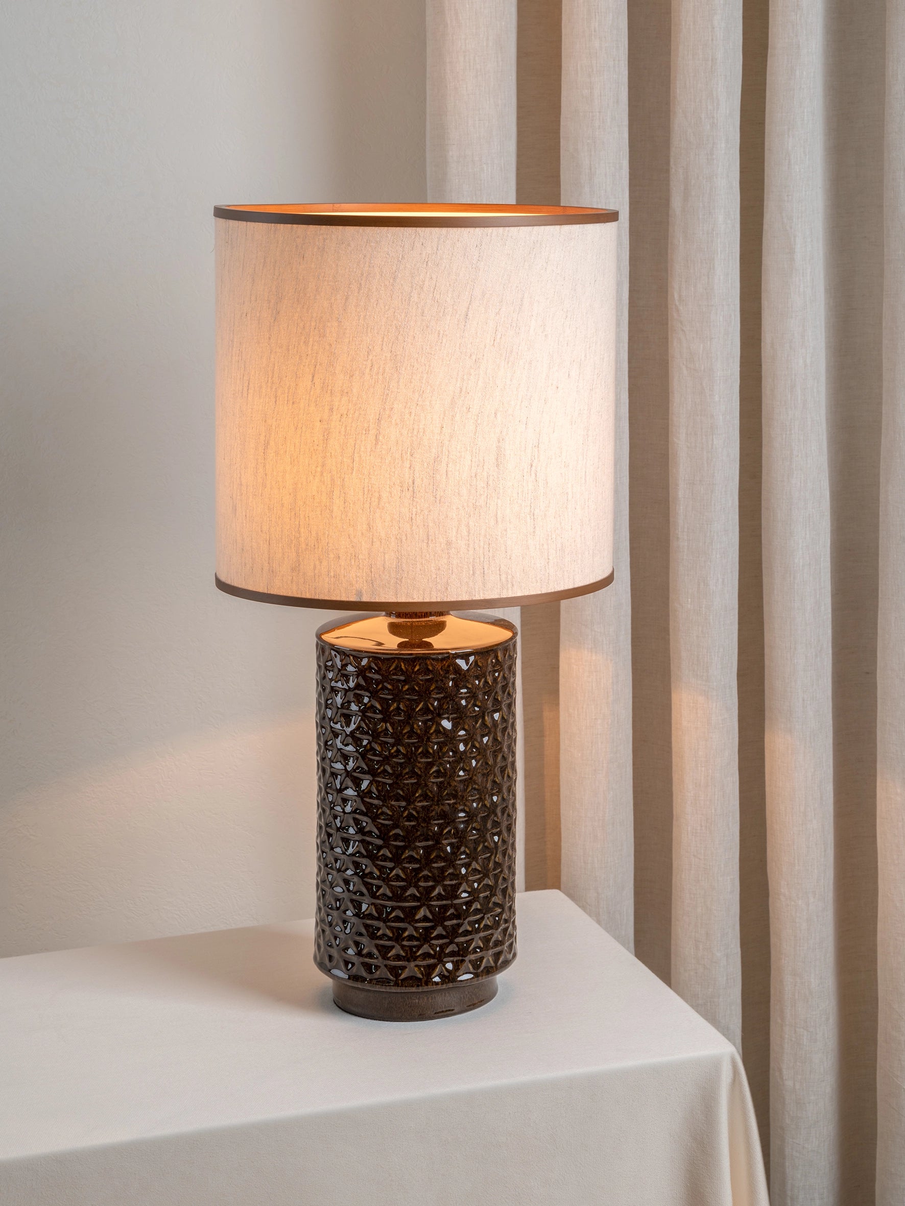 Filaree - tall brown glazed ceramic table lamp | Table lamp | lights & lamps | US | Modern affordable designer lighting
