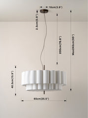 Folia - large scalloped natural linen pendant | Ceiling Light | lights&lamps | UK | Modern Affordable Designer Lighting