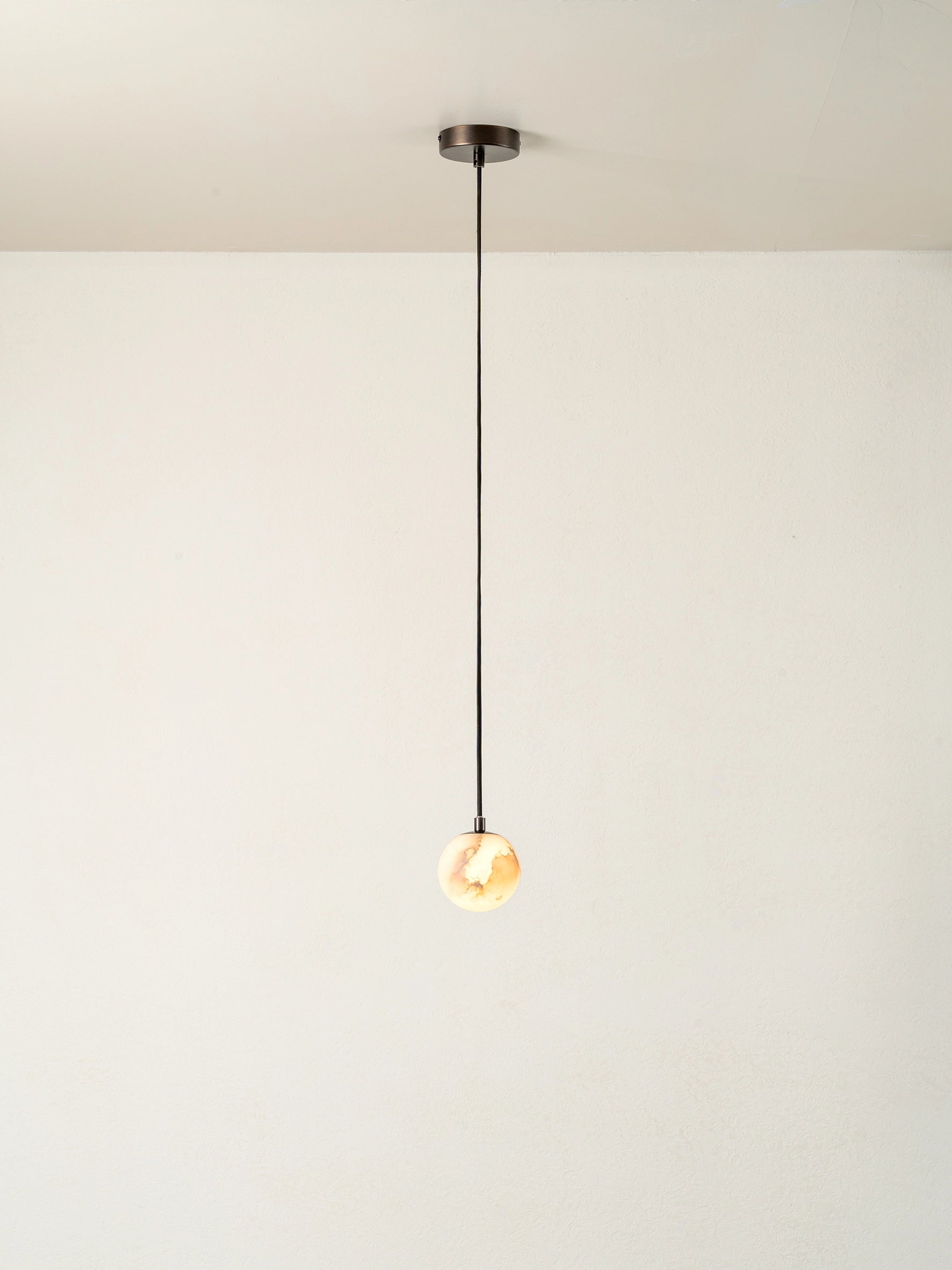 Globa - alabaster glass and bronze ceiling pendant | Pendant | lights & lamps | US | Modern affordable designer lighting 